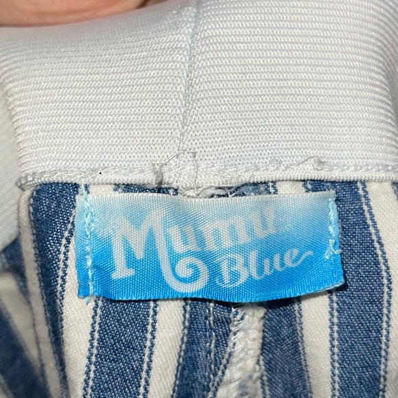 SMYM | Berkeley Bells Blue Coast Stripe Flare Pants Size: XS - Picture 6 of 9